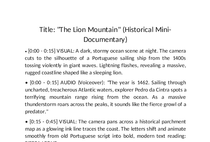 write animated video script